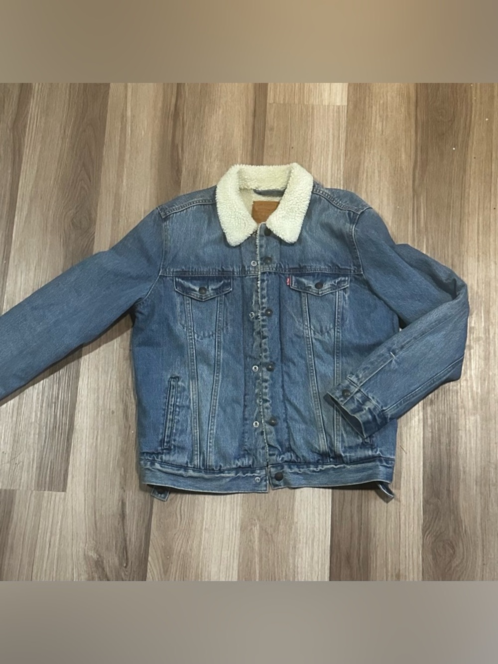 Levi’s Blue Denim Sherpa-Lined Jacket